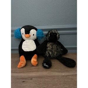 Scentsy Penguin Plush Blue Earmuffs Orange Feet‎ "Scentsy" Black Monkey Plush